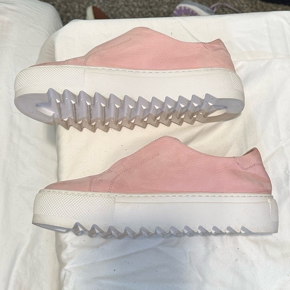 Like new J Slides NYC leather slip on platform sneaker shoes 6.5 pink white NWT - Picture 11 of 16